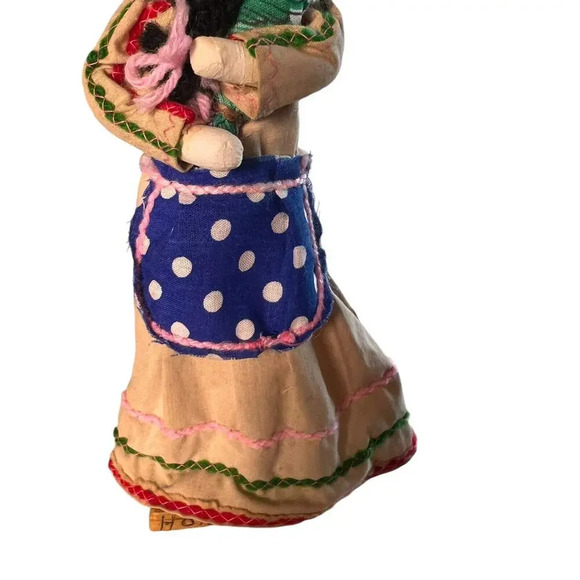 Central America Folk Art Doll Honduras Fabric Handmade Décor Hand Made - Picture 4 of 9